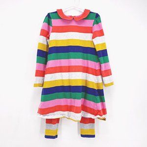 Girls' Mini Boden Striped Rainbow dress Sz 7-8